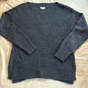 FAT FACE wide-neck pullover, non-allergenic acrylic & viscose. Blue-gray, sz 8.